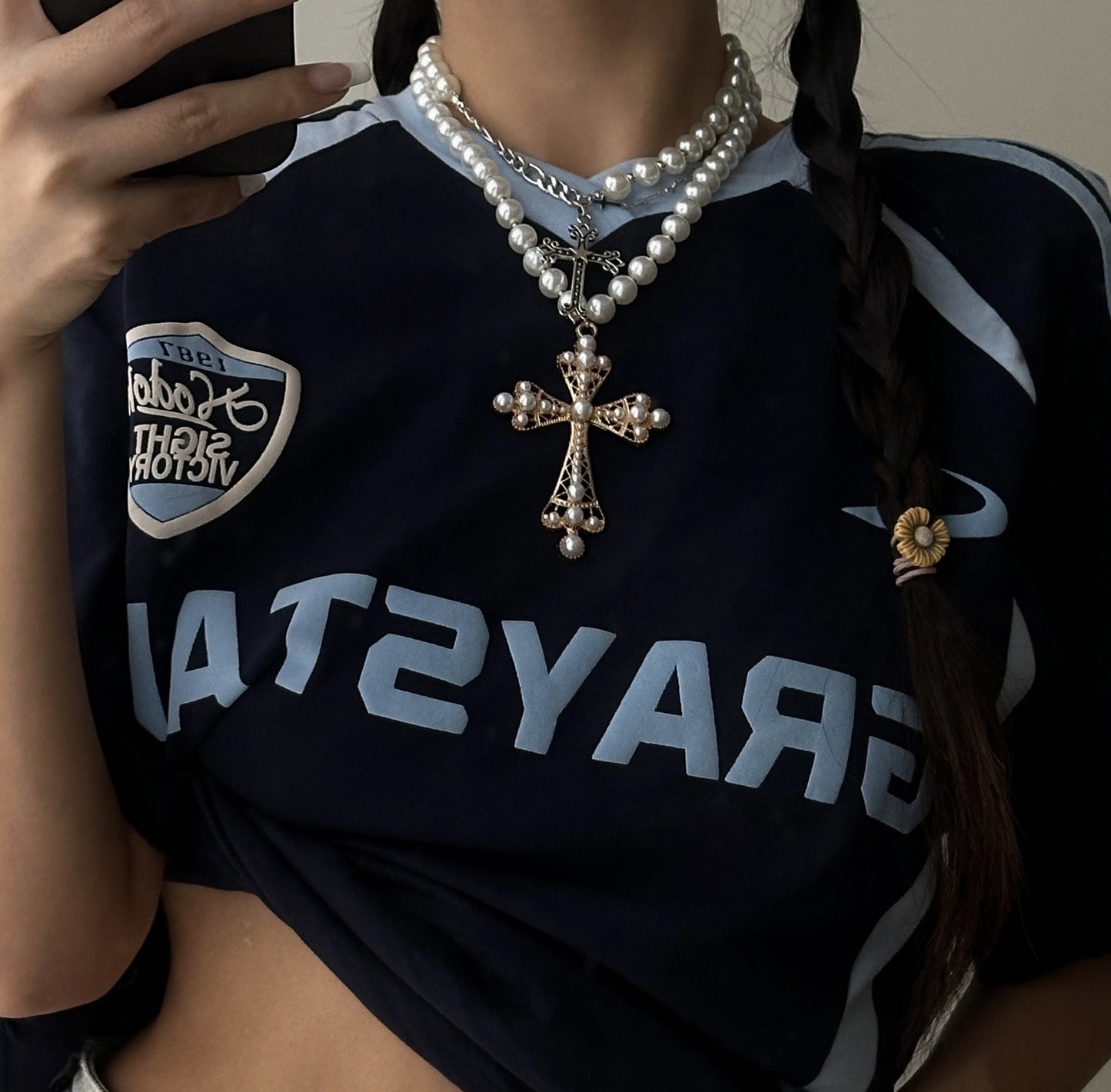 Pear-necklace gold