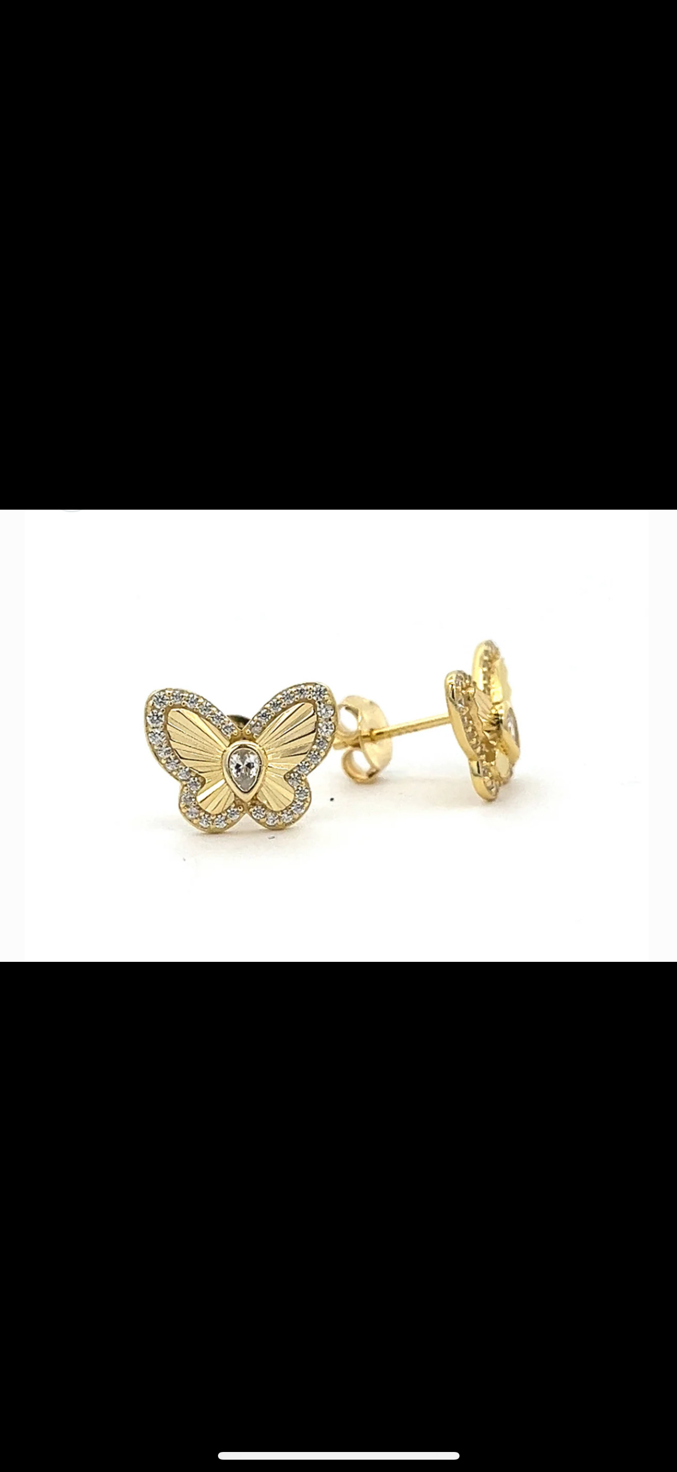 Set mariposa 925 gold plated.