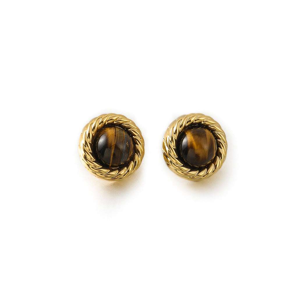 Imperio Tiger Eye Studs