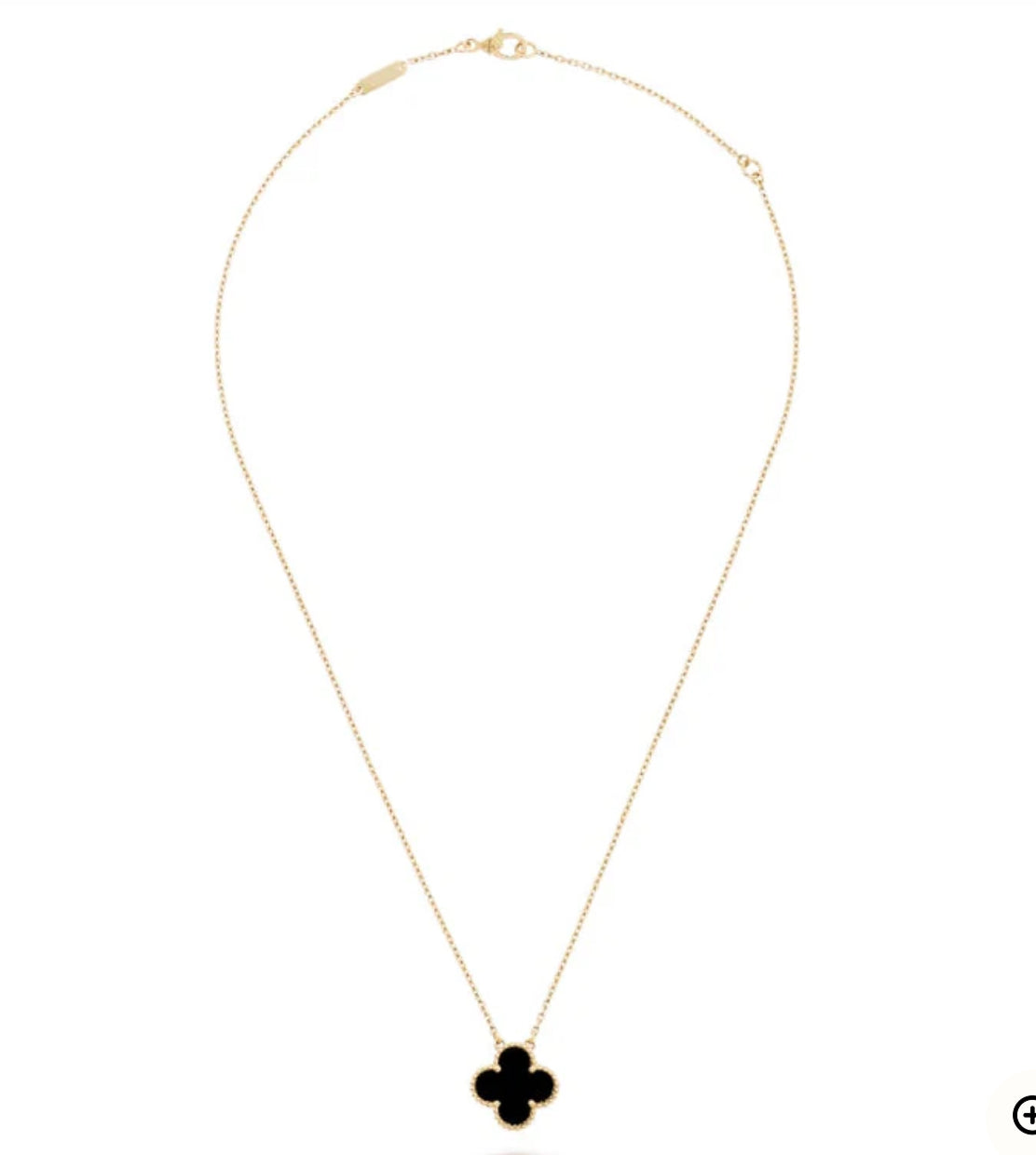 Clover black necklace.