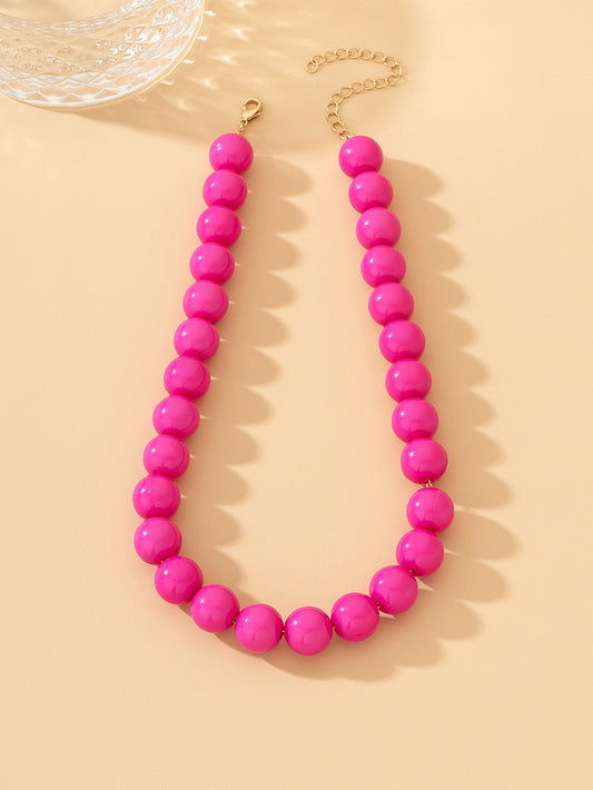 Necklace chicle pink.