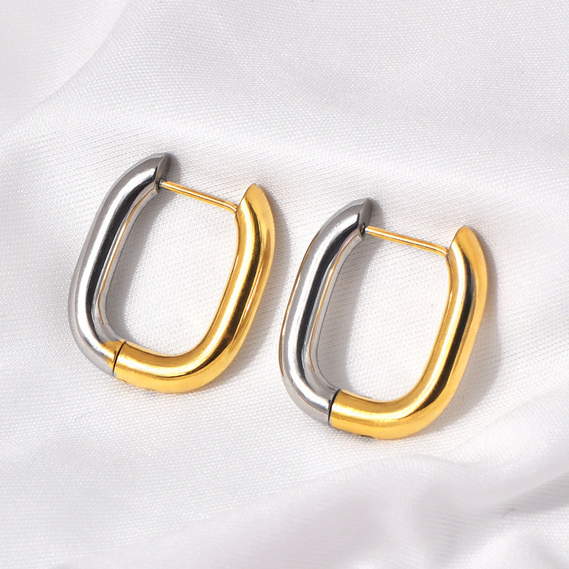 Double-tone earrings