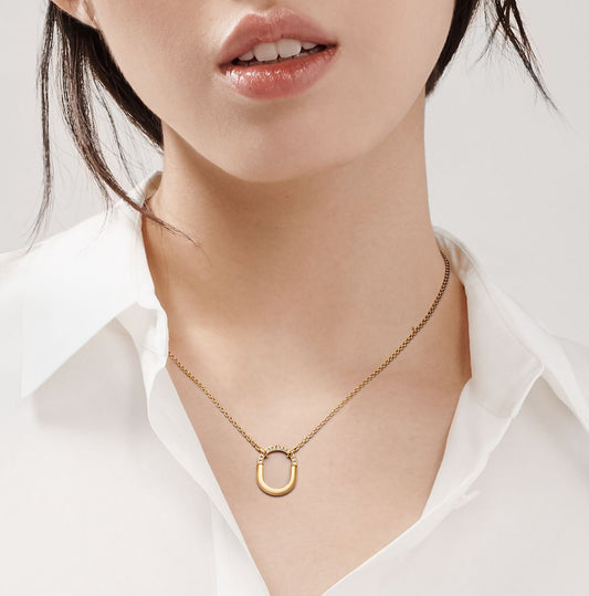 Tfny necklace gold-cristal.