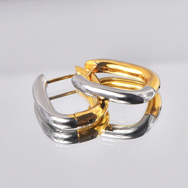 Double-tone earrings