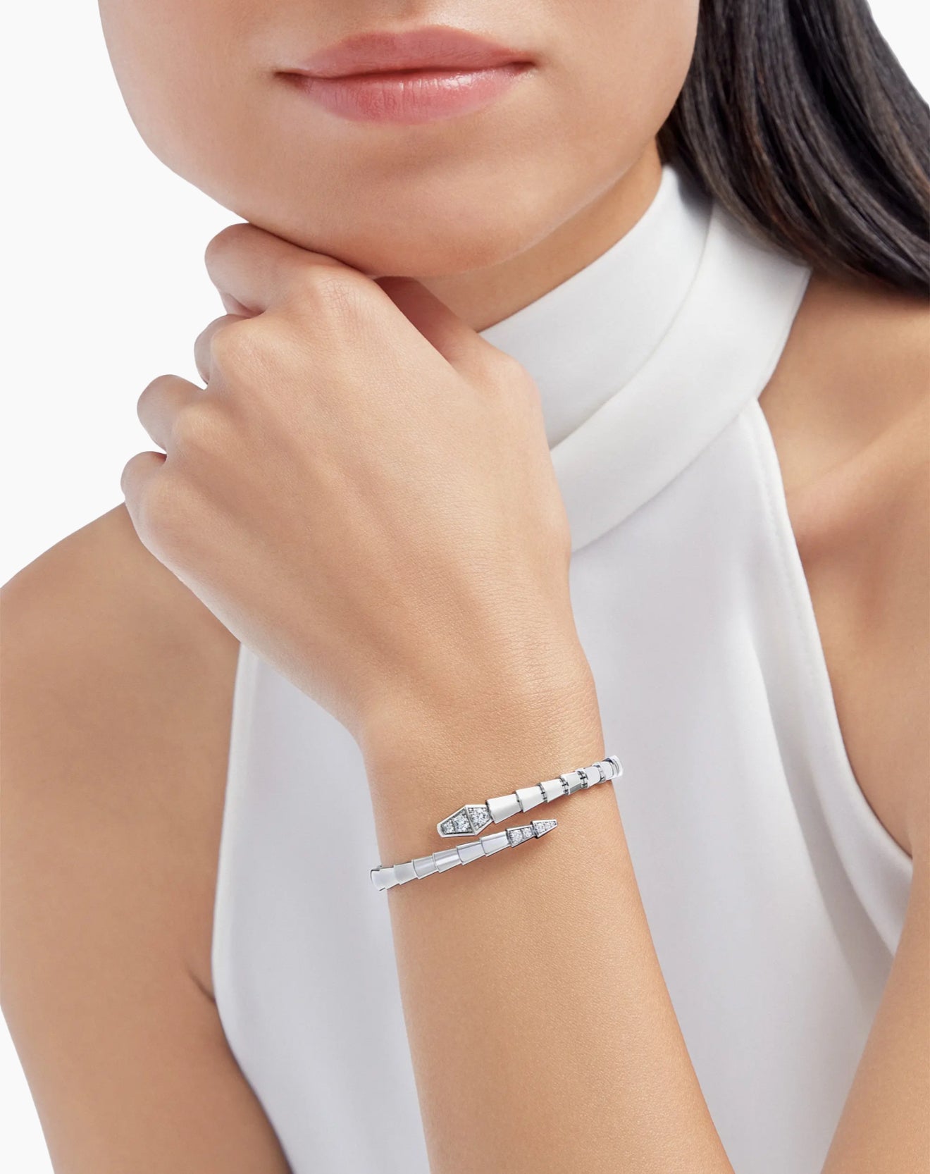 Serp-stone. Silver.