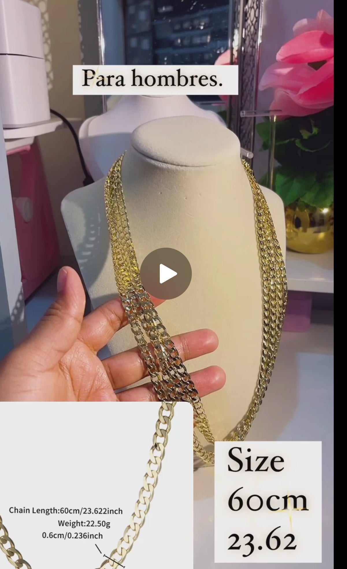 Men- large necklace.